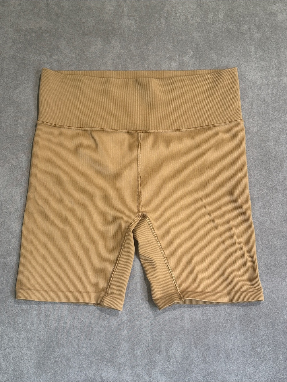 DSG Momentum Seamless High Rise Ribbed Bike Shorts Tan Brown Size Medium(no tag)